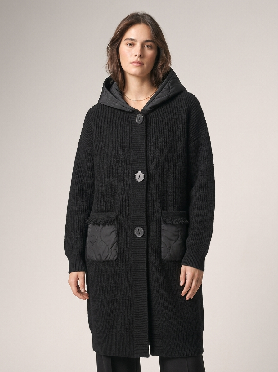 Women's Oversized Hooded Knitted Coat