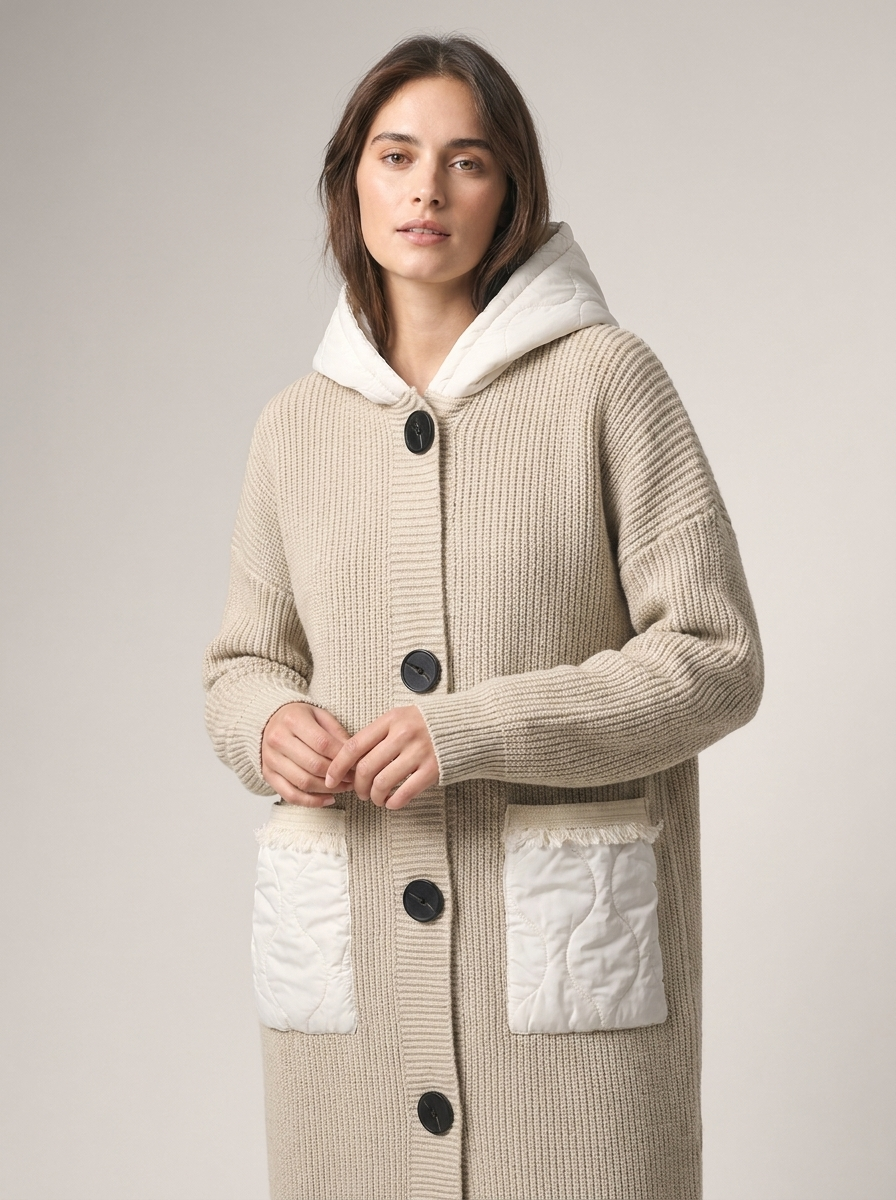 Women's Oversized Hooded Knitted Coat